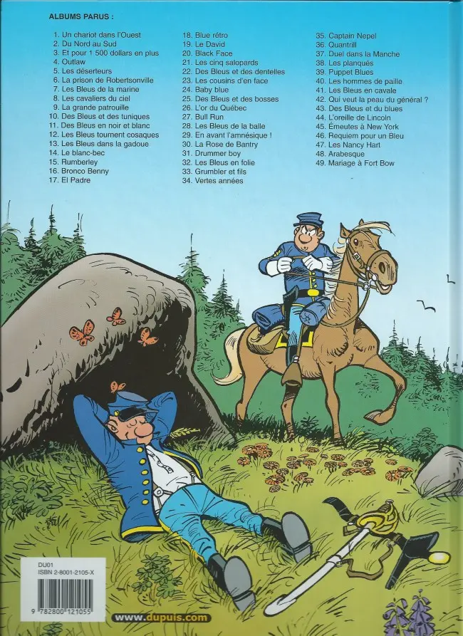 Verso de l'album Les Tuniques Bleues Tome 36 Quantrill