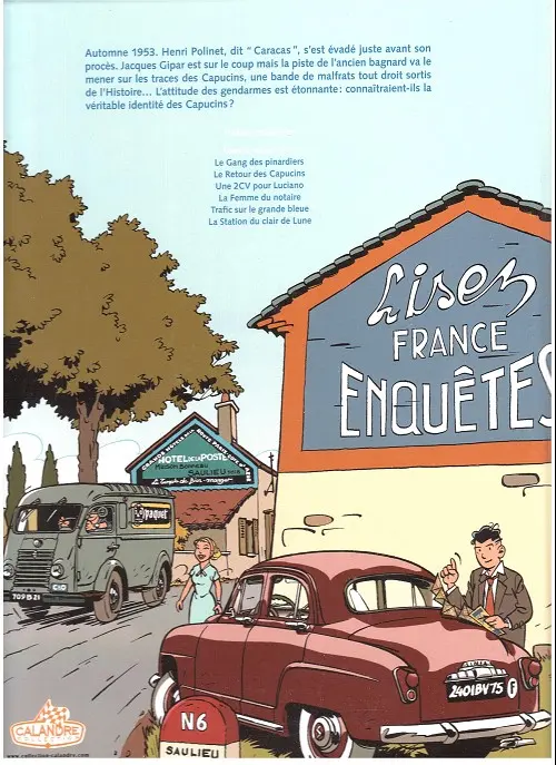 Verso de l'album Une aventure de Jacques Gipar Tome 2 Le retour des capucins