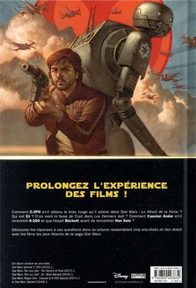 Verso de l'album Star Wars - Les Secrets de la Galaxie