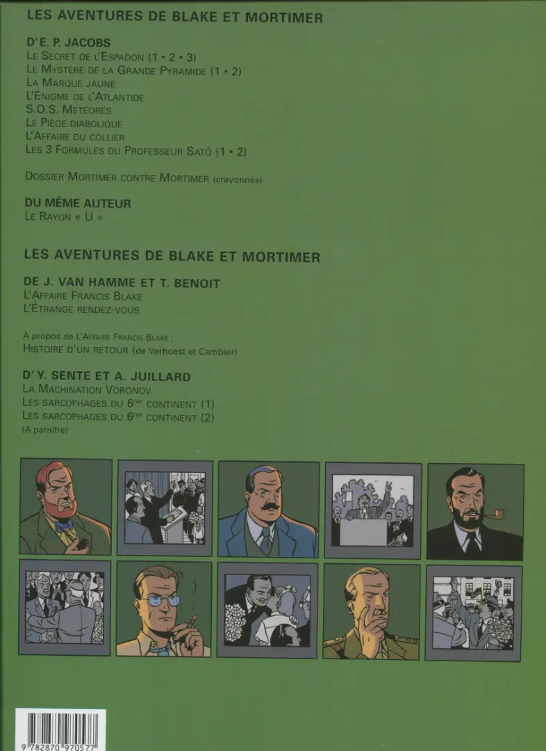 Verso de l'album Blake et Mortimer Tome 14 La Machination Voronov