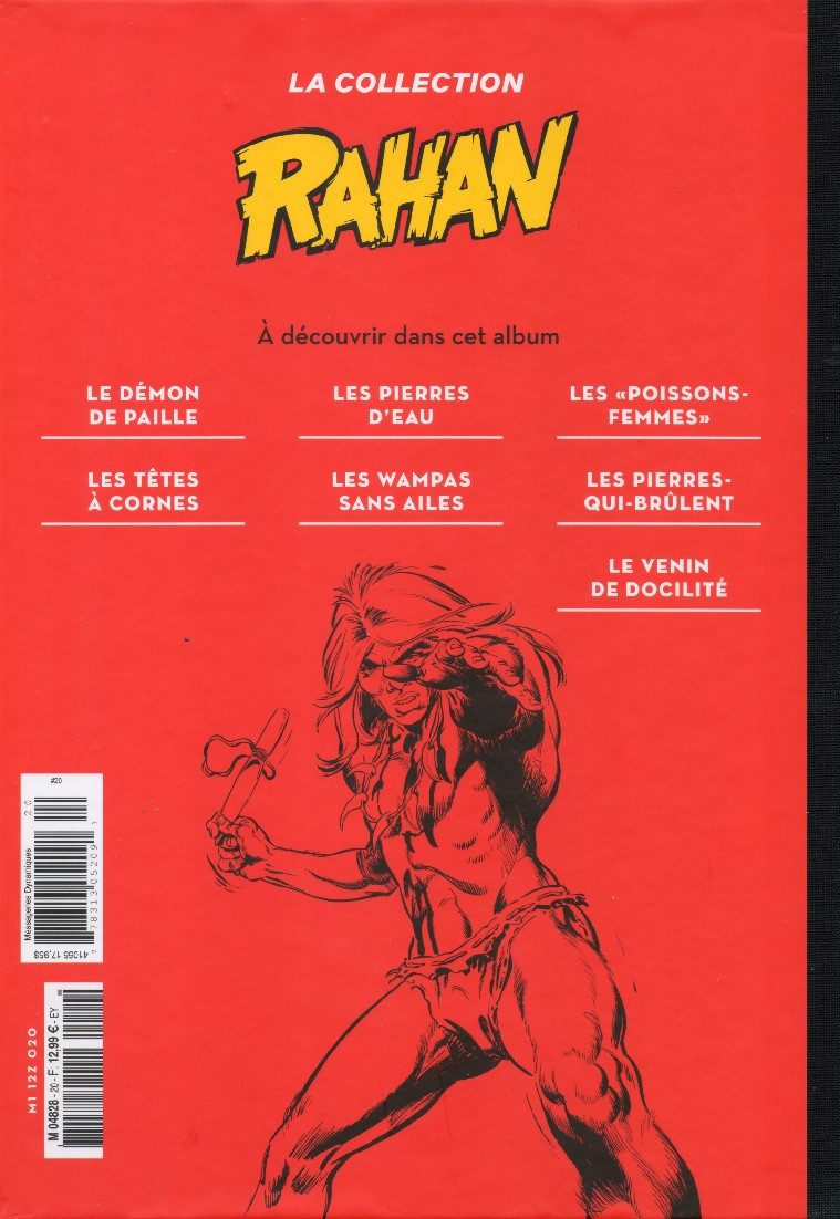 Verso de l'album Rahan (La Collection - Hachette) Tome 20