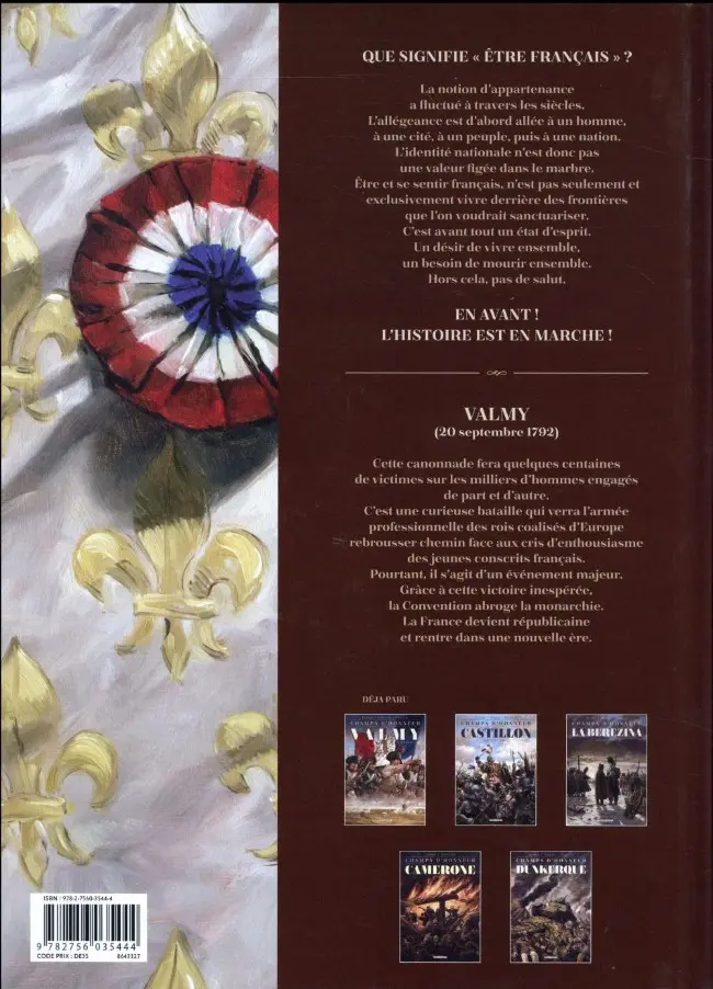 Verso de l'album Champs d'honneur Tome 1 Valmy