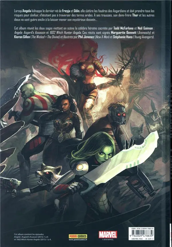 Verso de l'album Angela - Assassin d'Asgard Inestimable