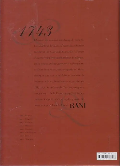 Verso de l'album Rani Tome 8 Marquise