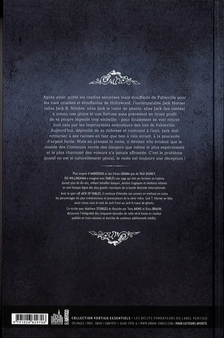 Verso de l'album Jack of Fables 3