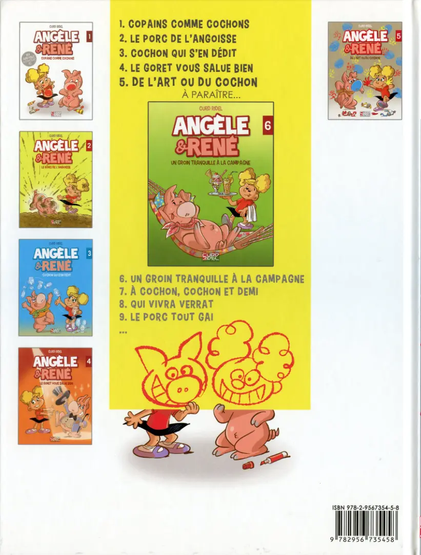 Verso de l'album Angèle & René Tome 5 De l'art ou du cochon