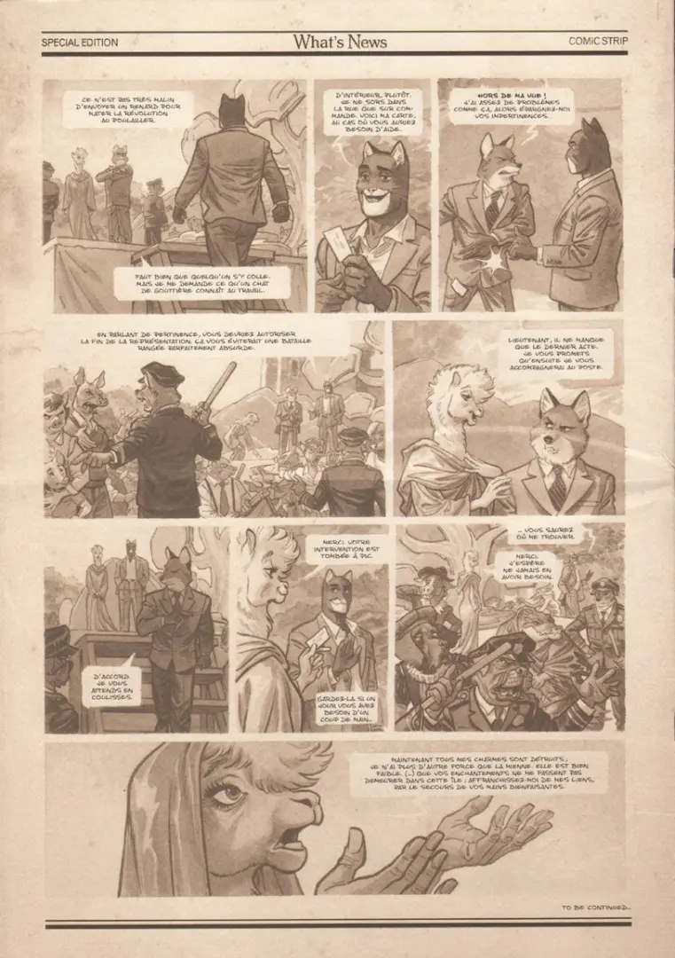 Verso de l'album Blacksad What's News