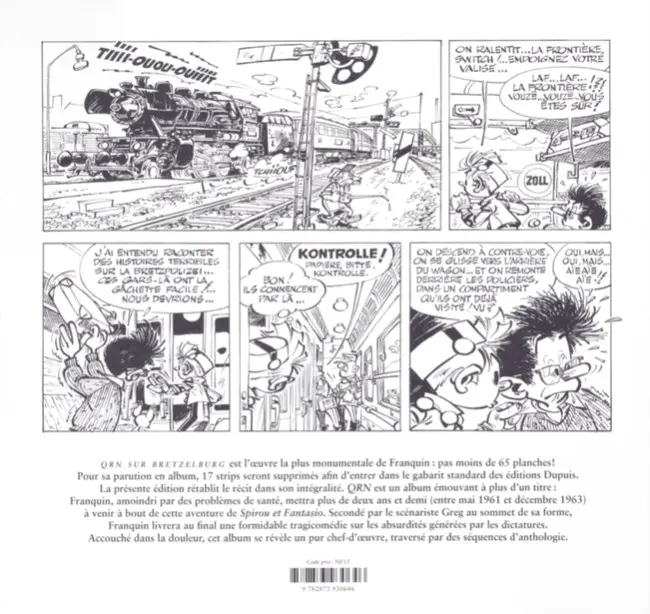 Verso de l'album Spirou et Fantasio Tome 18 QRN sur Bretzelburg