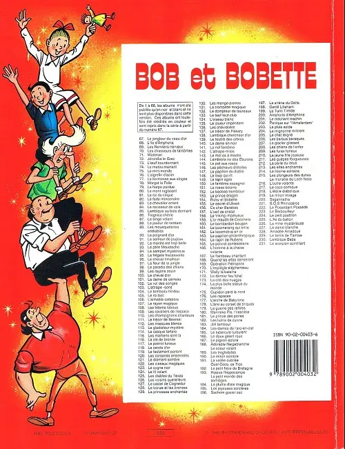 Verso de l'album Bob et Bobette Tome 82 Le fada mercenaire