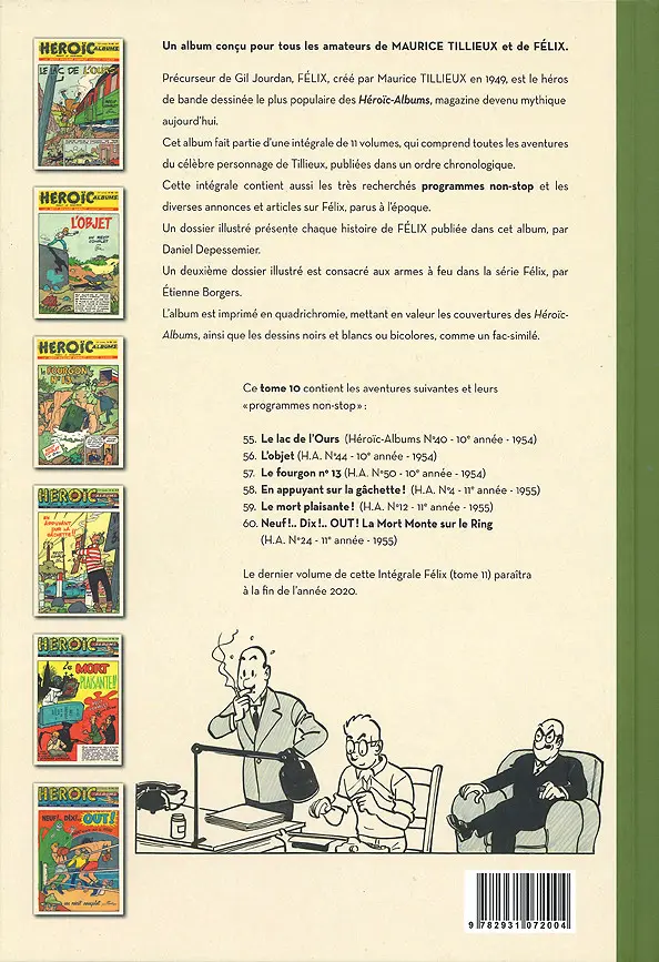 Verso de l'album Félix Intégrale Tome 10