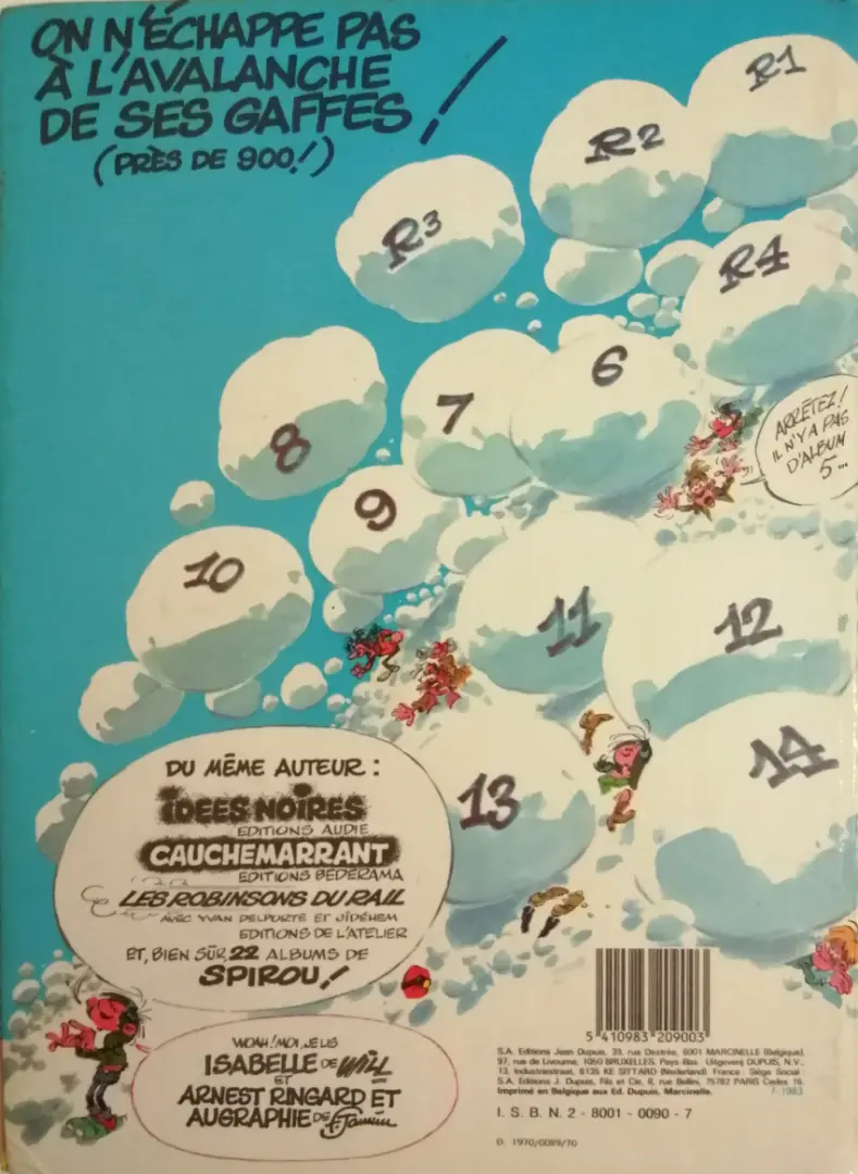 Verso de l'album Gaston Tome 8 Lagaffe Nous Gâte