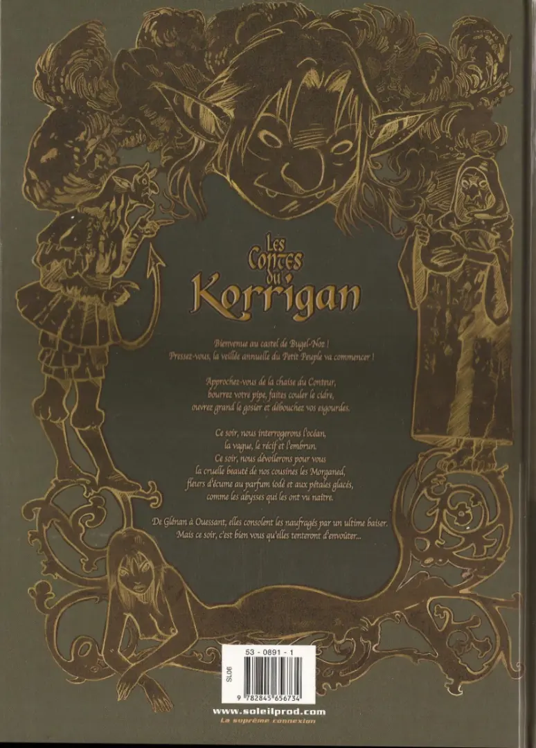 Verso de l'album Les contes du Korrigan Livre troisième Les Fleurs d'écume