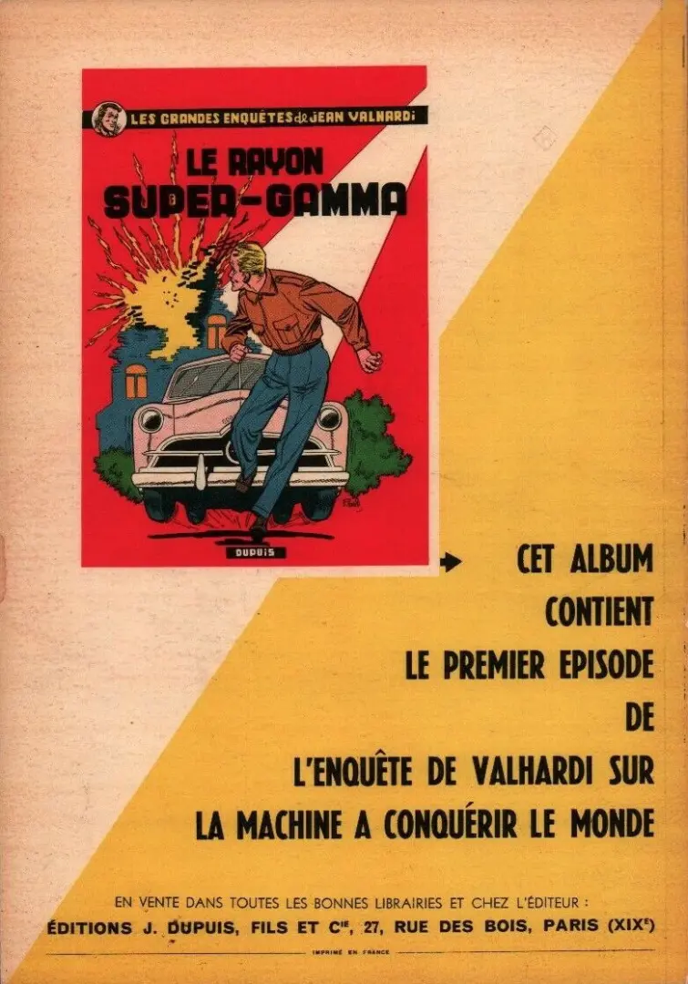 Verso de l'album Valhardi Tome 5 La Machine à conquérir le Monde