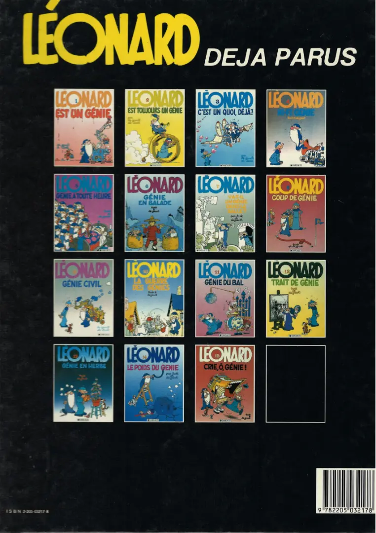Verso de l'album Léonard Tome 10 La guerre des génies