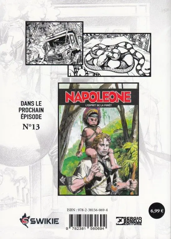 Verso de l'album Napoleone N° 12 Samouraï