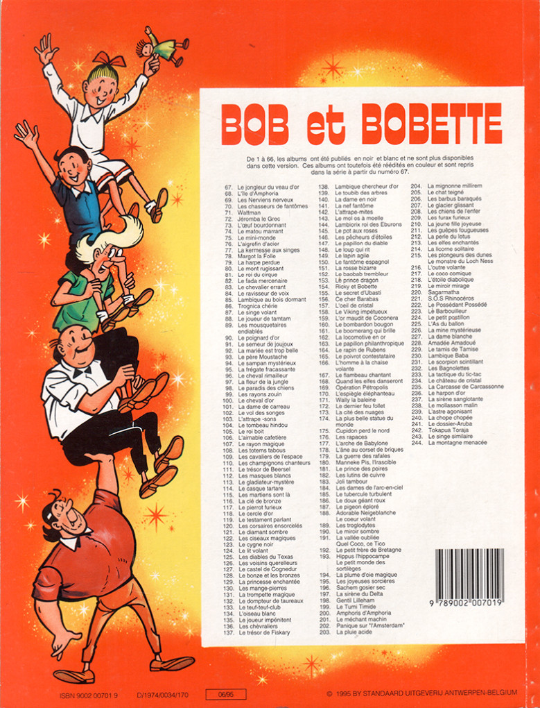 Verso de l'album Bob et Bobette Tome 150 Le fantôme espagnol