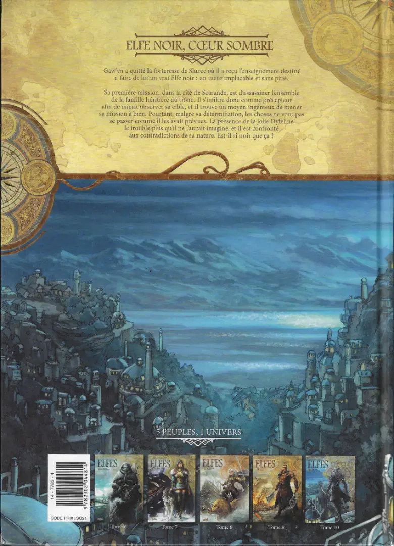 Verso de l'album Elfes Tome 10 Elfe noir, coeur sombre
