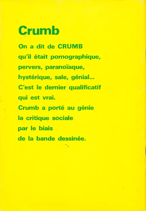 Verso de l'album Les Comix de Mainmise Tome 1