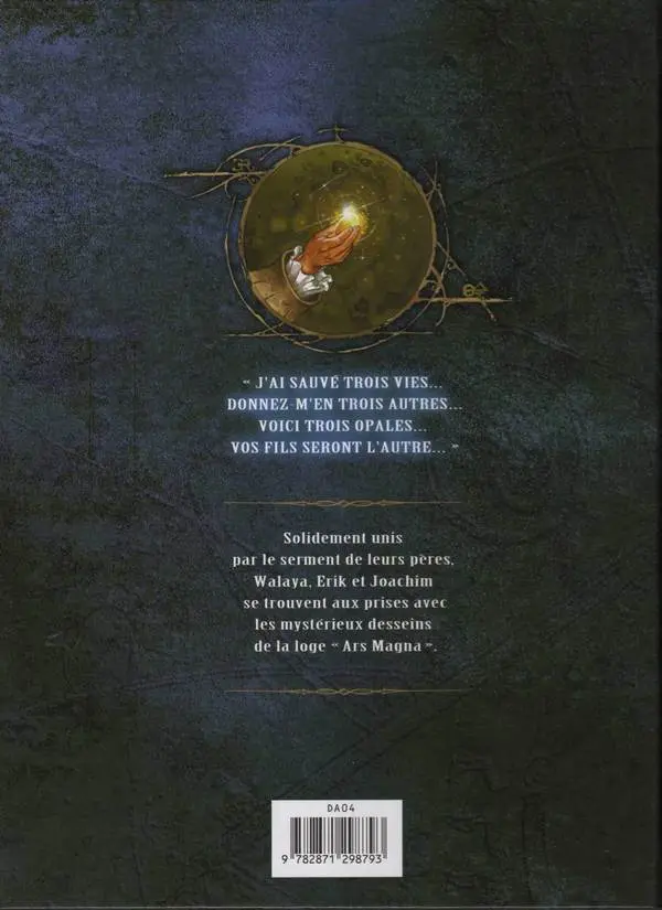 Verso de l'album La Conjuration d'opale Tome 2 La Loge