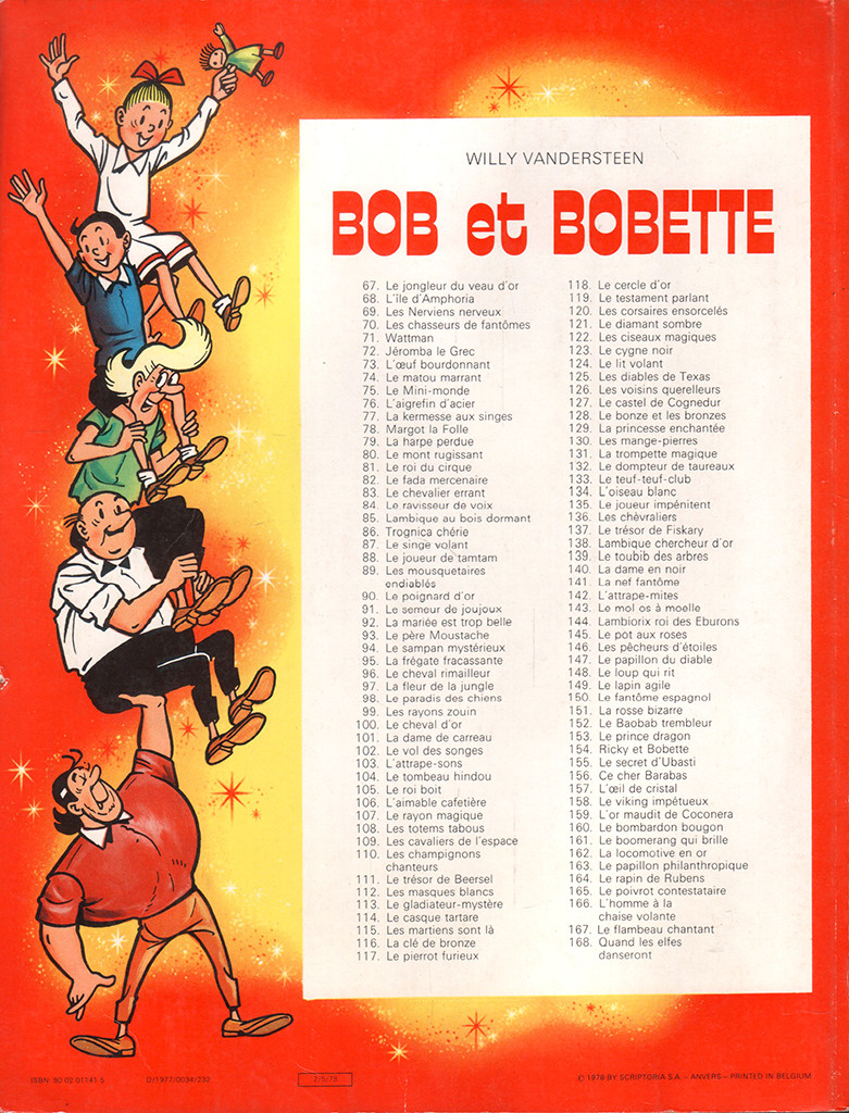 Verso de l'album Bob et Bobette Tome 165 Le poivrot contestataire