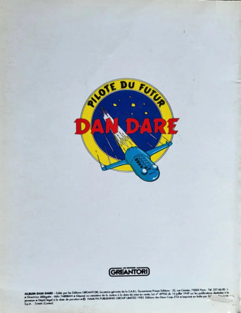Verso de l'album Dan Dare Album N° 3