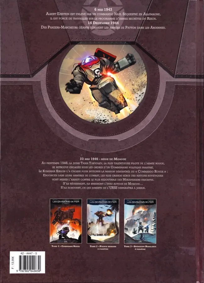 Verso de l'album Les Divisions de fer Tome 1 Commando Rouge