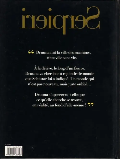 Verso de l'album Druuna Tome 8 Clone