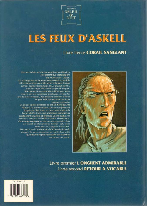 Verso de l'album Les Feux d'Askell Tome 3 Corail sanglant