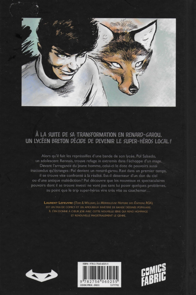 Verso de l'album Fox-Boy Tome 1 La Nuit du renard