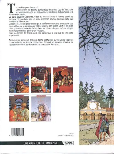Verso de l'album Giacomo C. Tome 5 Pour l'amour d'une cousine