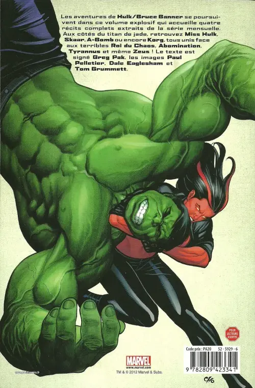 Verso de l'album Hulk Tome 5 Planète sauvage