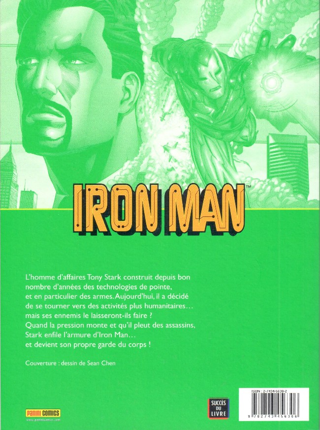 Verso de l'album Iron Man - Nouveau Départ