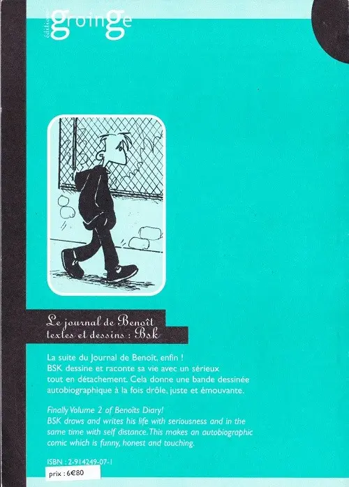 Verso de l'album Le Journal de Benoît Tome 7