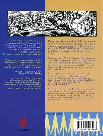 Verso de l'album L'Âge de bronze Tome 3 Trahison - 1re partie