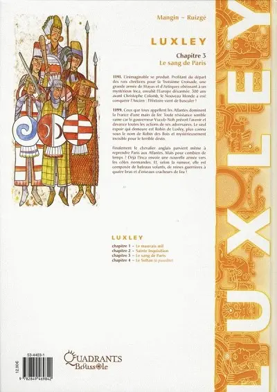 Verso de l'album Luxley Tome 3 Le sang de Paris