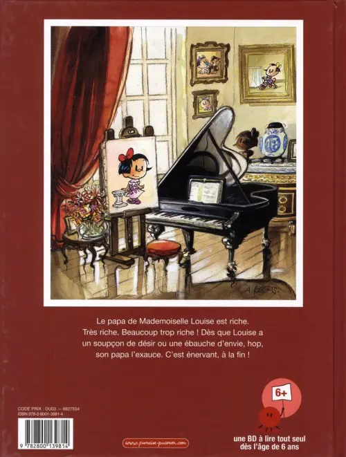 Verso de l'album Mademoiselle Louise Tome 3 Une gamine en or