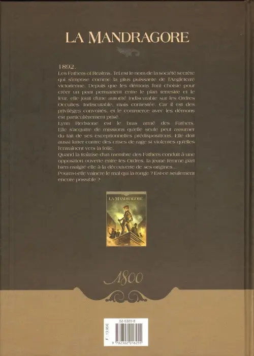 Verso de l'album La Mandragore Tome 1 Une porte sur l'enfer