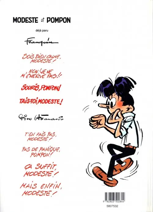 Verso de l'album Modeste et Pompon Tome 8 Mais enfin, Modeste !