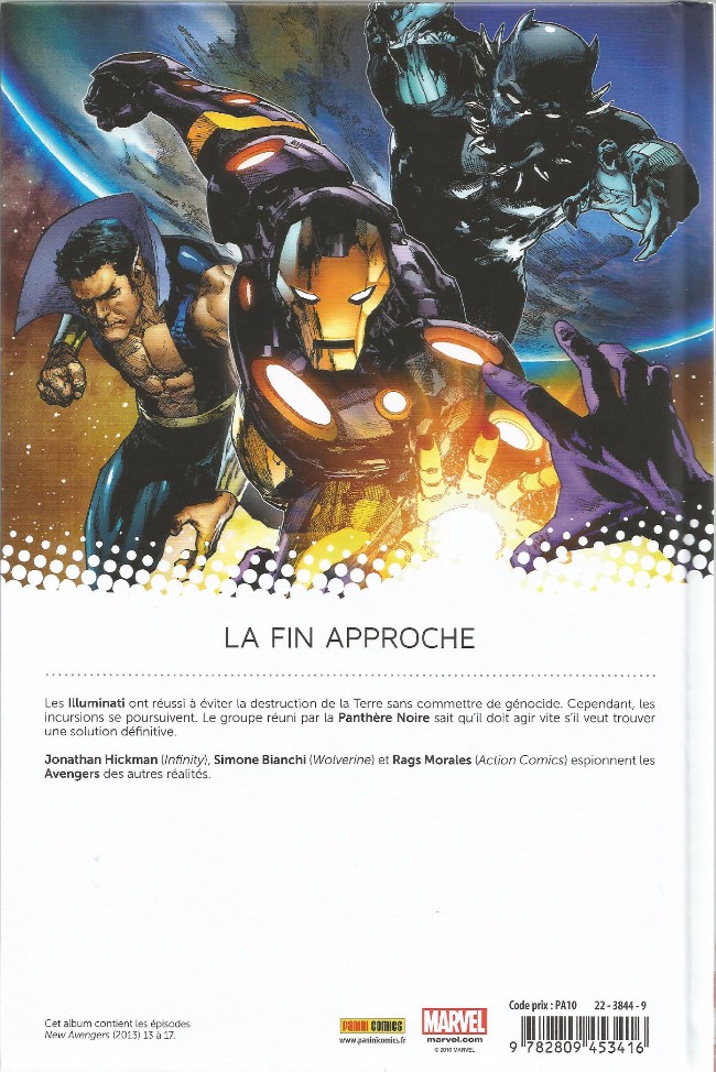 Verso de l'album The New Avengers Tome 3 D'Autres Mondes