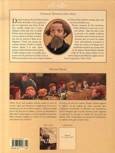 Verso de l'album Oliver Twist Volume 1