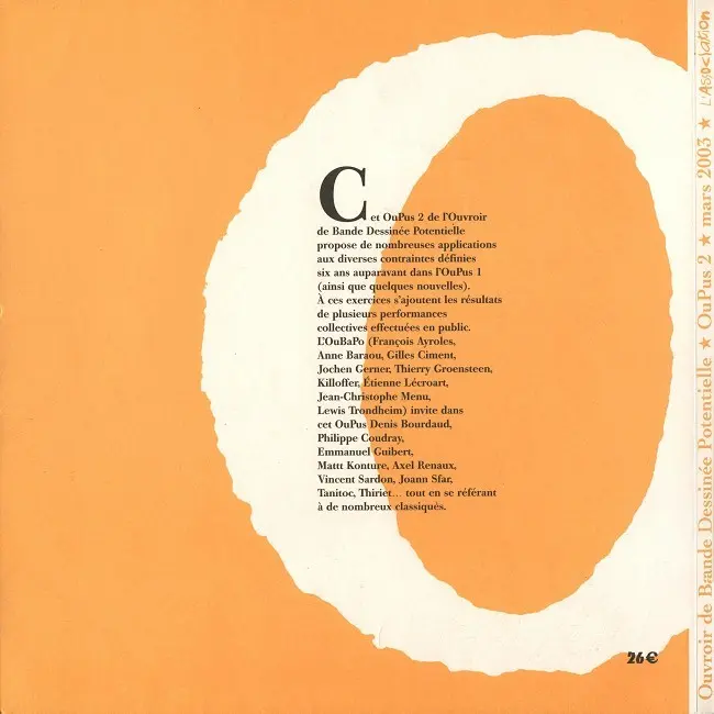 Verso de l'album Oubapo OuPus 2