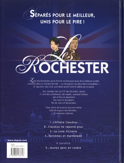 Verso de l'album Les Rochester Tome 4 Fantômes et marmelade