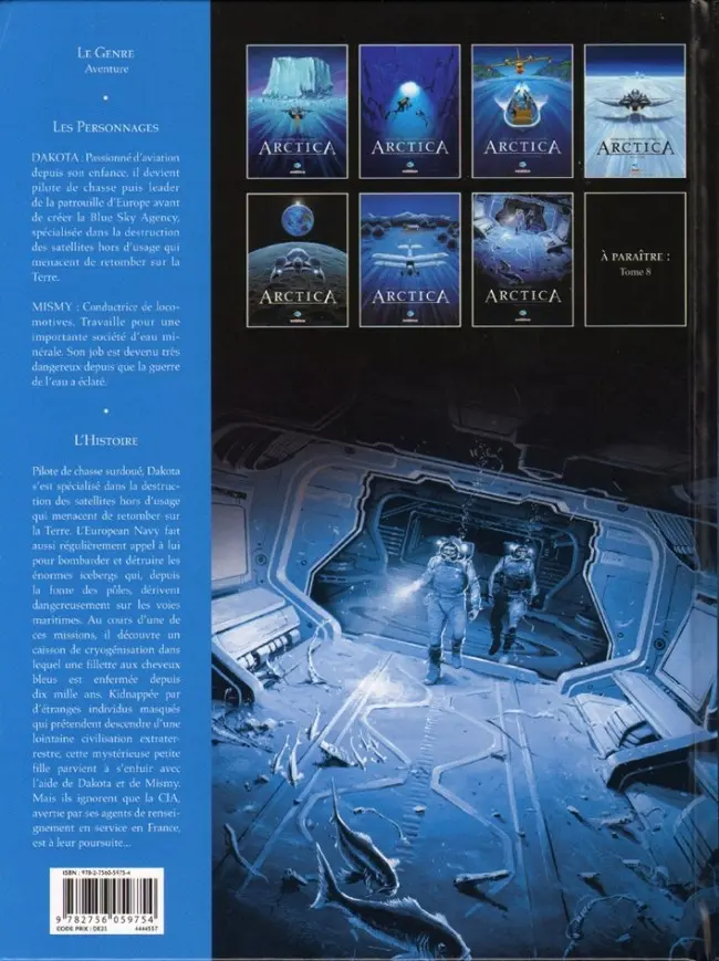 Verso de l'album Arctica Tome 7 Le messager du cosmos