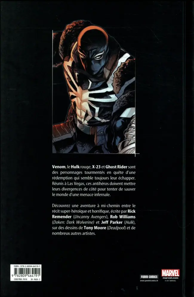 Verso de l'album Venom Tome 3 Le Cercle des Quatre