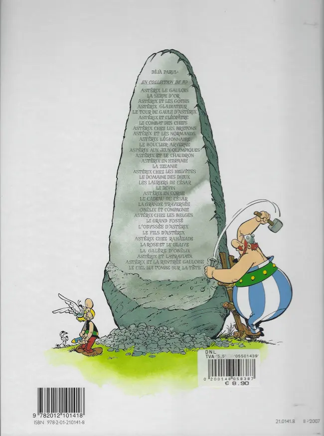 Verso de l'album Astérix Tome 9 Astérix et les Normands