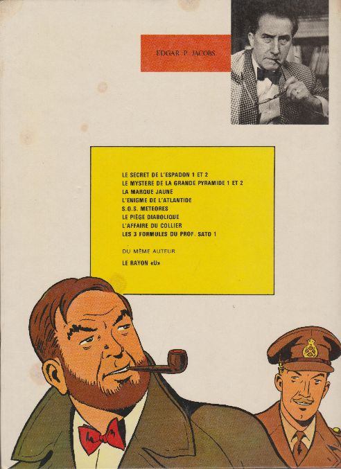 Verso de l'album Blake et Mortimer Tome 6 L'Énigme de l'Atlantide