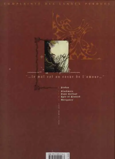 Verso de l'album Complainte des Landes perdues Sioban Tome 1 Sioban