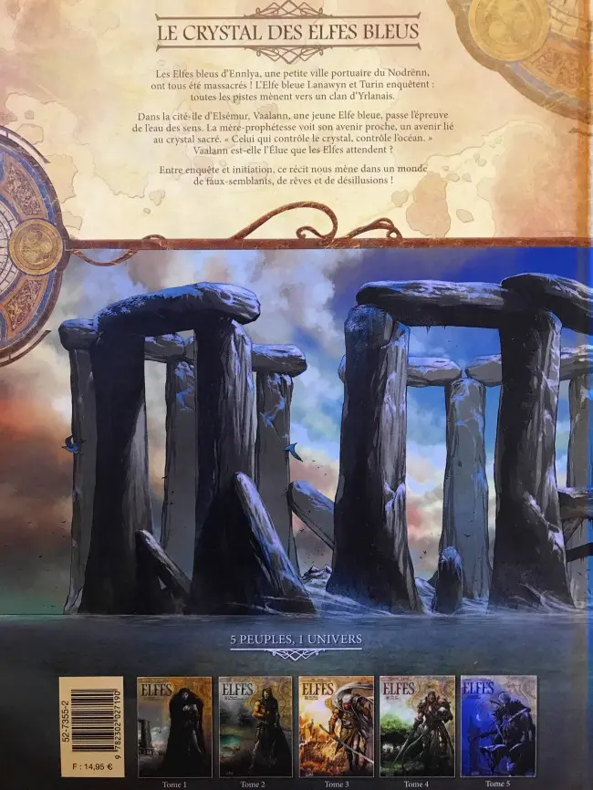 Verso de l'album Elfes Tome 1 Le Crystal des Elfes bleus