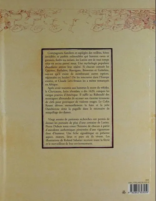Verso de l'album La Grande encyclopédie des lutins