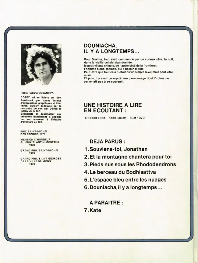 Verso de l'album Jonathan Tome 6 Douniacha, il y a longtemps...